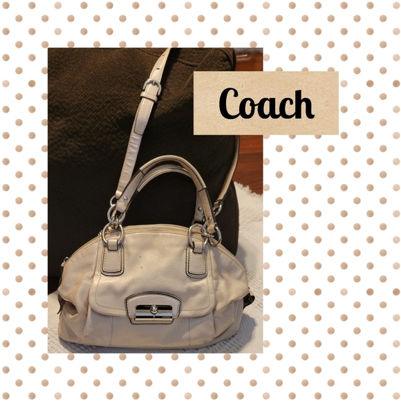 Coach Handbags - Coach Cream Leather Satchel with Silver Hardware.  Make An Offer!